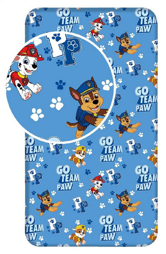 PAW PATROL Spannbettlaken Nickelodeon, Renforcé, (2 Stück) von PAW PATROL