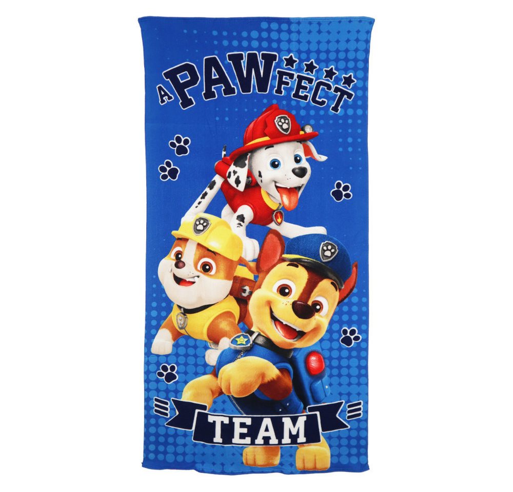 PAW PATROL Strandtuch Paw Patrol Chase Rubble Jungen Mikrofaser Badetuch 70x140 cm von PAW PATROL