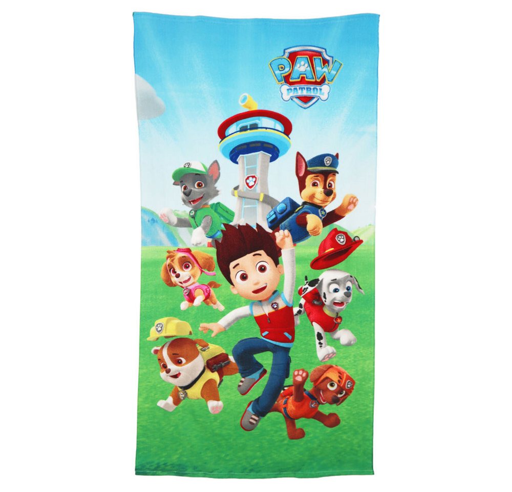 PAW PATROL Strandtuch Paw Patrol Chase Ryder Jungen Mikrofaser Badetuch 70x140 cm von PAW PATROL