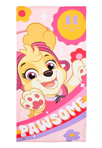 Paw Patrol Strandtuch groß | kleine Geschenke für Mädchen | Badetuch | Handtuch | Urlaub | 70 x 140 cm | Badetücher | Badehandtuch | Geschenkideen | Skye von Paw Patrol