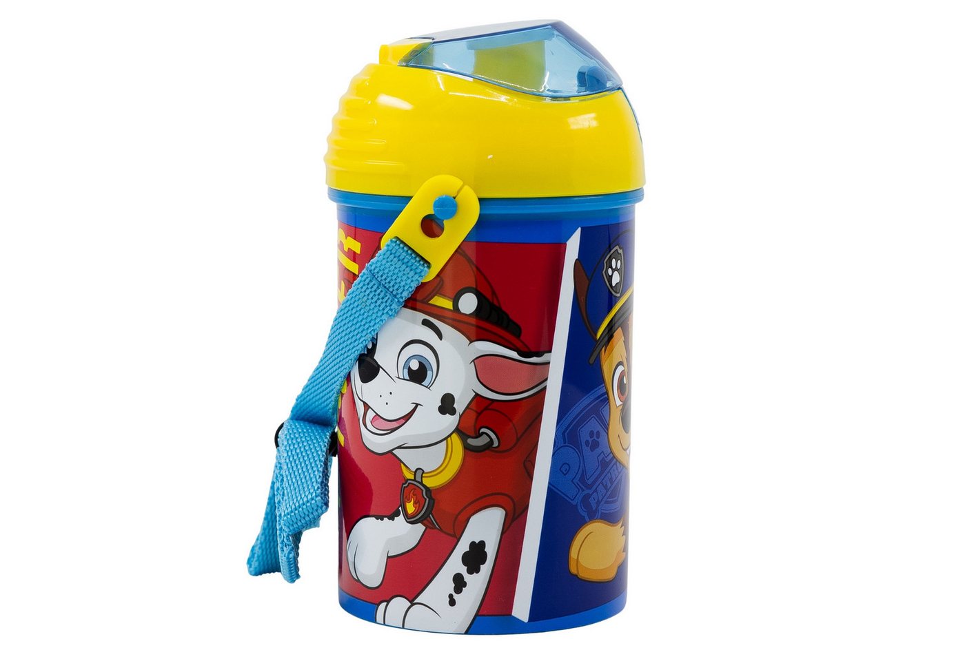 PAW PATROL Trinkflasche Paw Patrol Kinder Wasserflasche Flasche mit Trinkhalm Gurt 450 ml von PAW PATROL