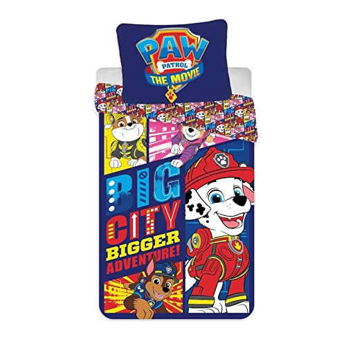 PAW Patrol Baby Bettwäsche 100x135 Motiv Big City, 100% Baumwolle von PAW PATROL