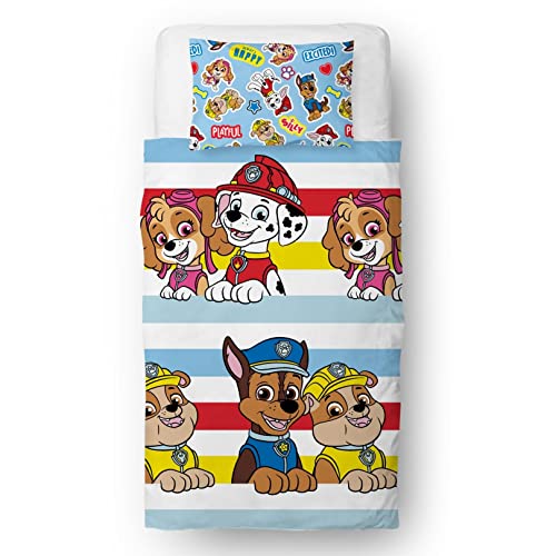 Paw Patrol Offizielles Bettwäsche-Set für Einzelbett, Pupster-Design, wendbar, zweiseitig, inklusive passendem Kissenbezug, Einzelbett-Set von Character World Brands von PAW PATROL