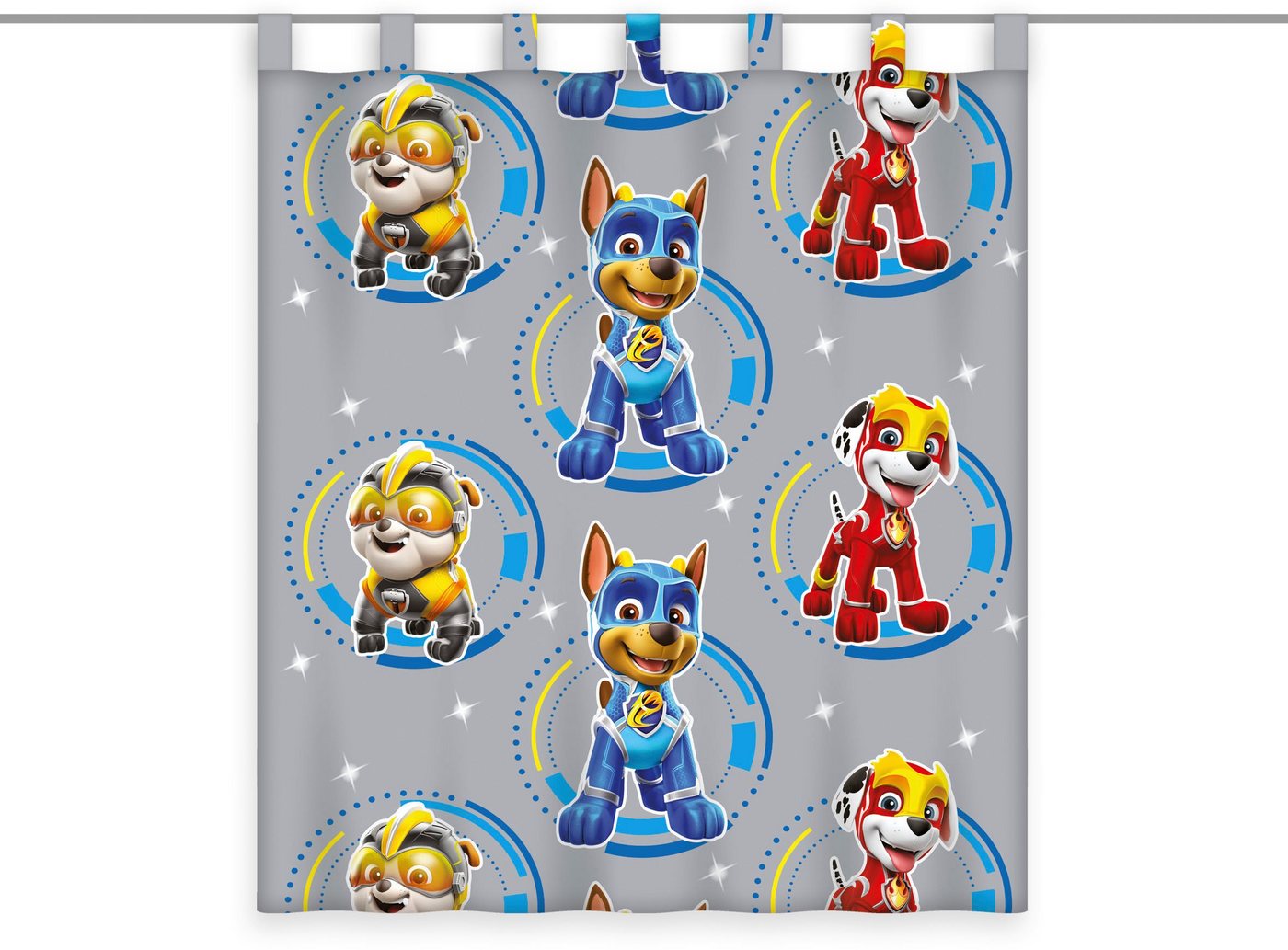 PAW PATROL Vorhang Paw Patrol Glow in the dark, Schlaufen (1 St), blickdicht, Voile von PAW PATROL