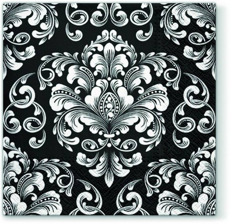PAW Sp. z o.o. Papierserviette 20 Servietten Beautiful Moments black 33x33cm, (20 St) von PAW Sp. z o.o.