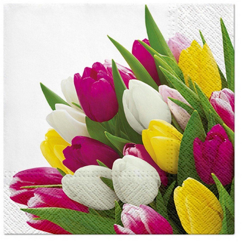PAW Sp. z o.o. Papierserviette 20 Servietten Bunch of Tulips 33x33cm, (20 St) von PAW Sp. z o.o.