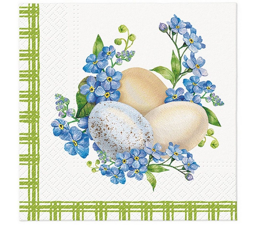 PAW Sp. z o.o. Papierserviette 20 Servietten Eggs in Forget-me-nots 33x33cm, (20 St) von PAW Sp. z o.o.