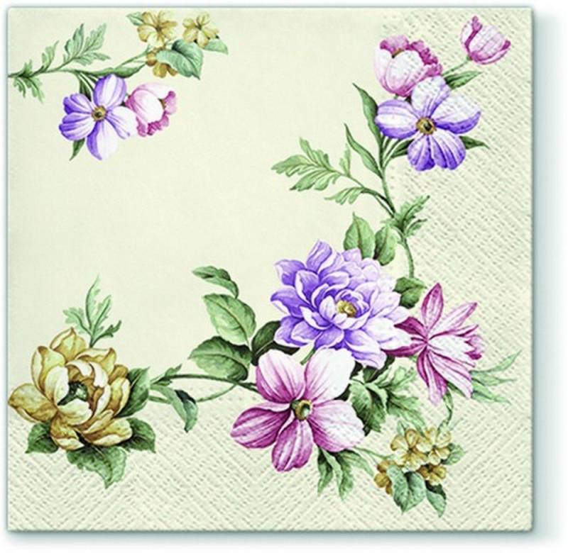 PAW Sp. z o.o. Papierserviette 20 Servietten Elegant Garland champagne 33x33cm, (20 St) von PAW Sp. z o.o.