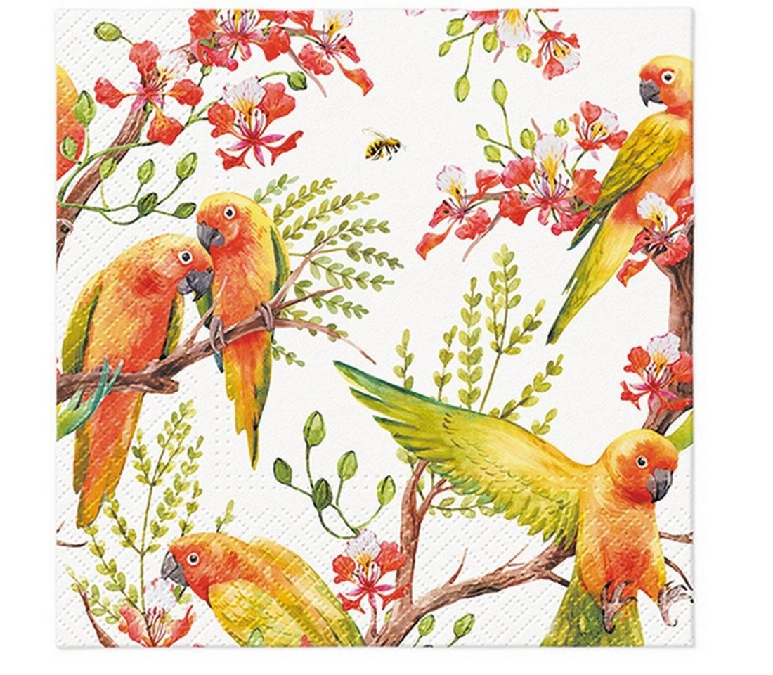 PAW Sp. z o.o. Papierserviette 20 Servietten Exotic Birds 33x33cm, (20 St) von PAW Sp. z o.o.