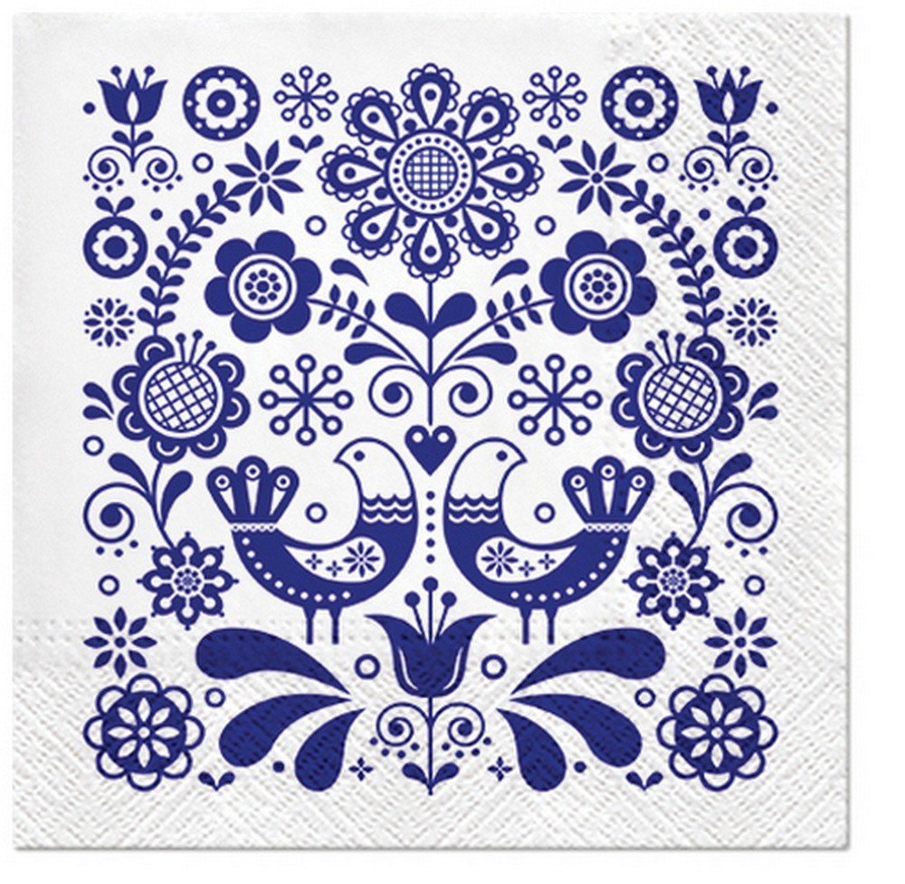 PAW Sp. z o.o. Papierserviette 20 Servietten Folk Stamp 33x33cm, (20 St) von PAW Sp. z o.o.