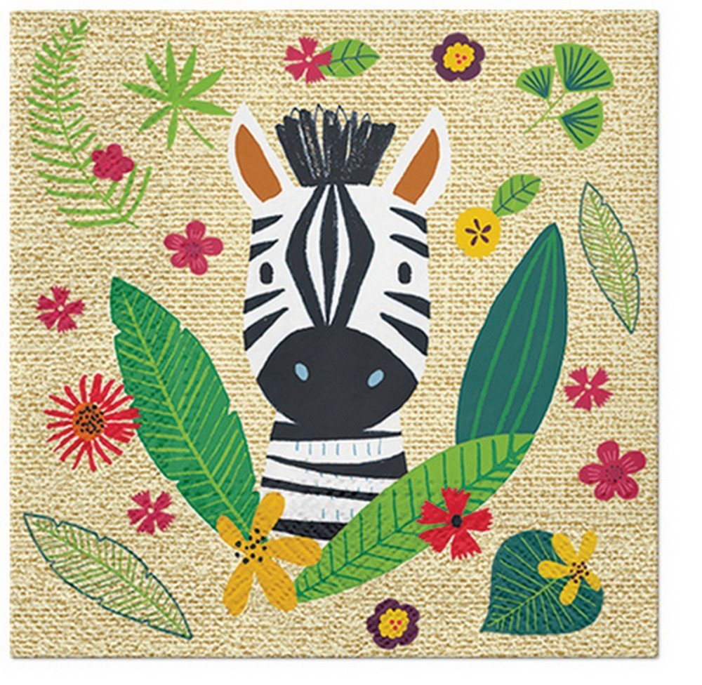 PAW Sp. z o.o. Papierserviette 20 Servietten Jungle Friends 33x33cm, (20 St) von PAW Sp. z o.o.