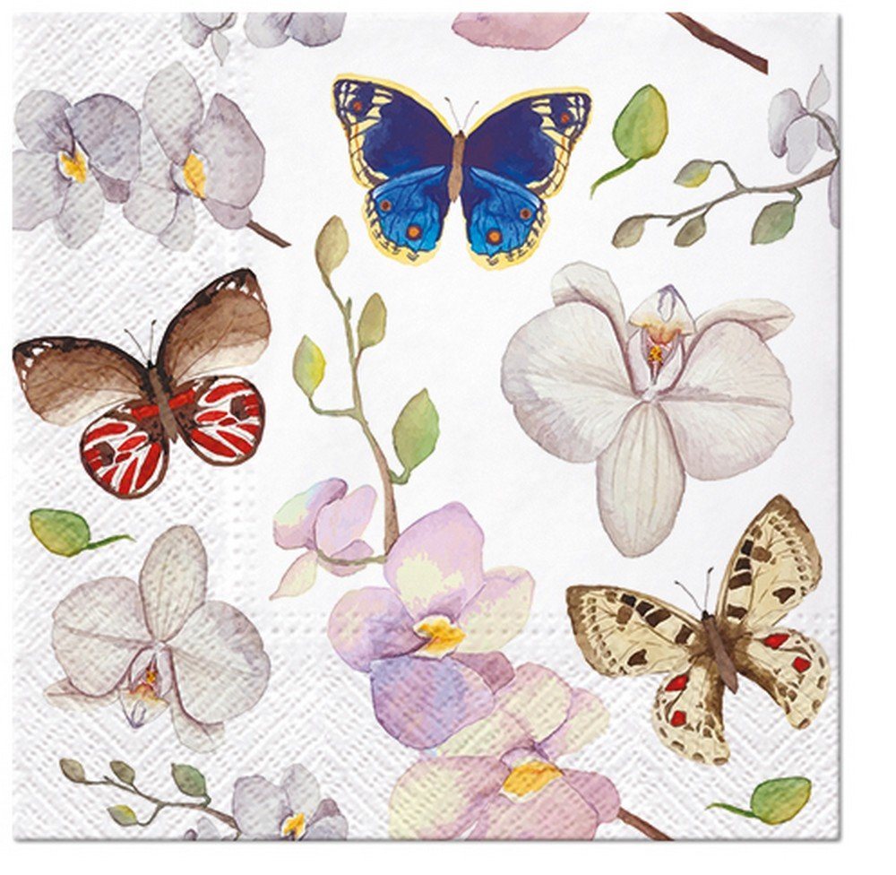 PAW Sp. z o.o. Papierserviette 20 Servietten Orchidea Butterfly 33x33cm, (20 St) von PAW Sp. z o.o.