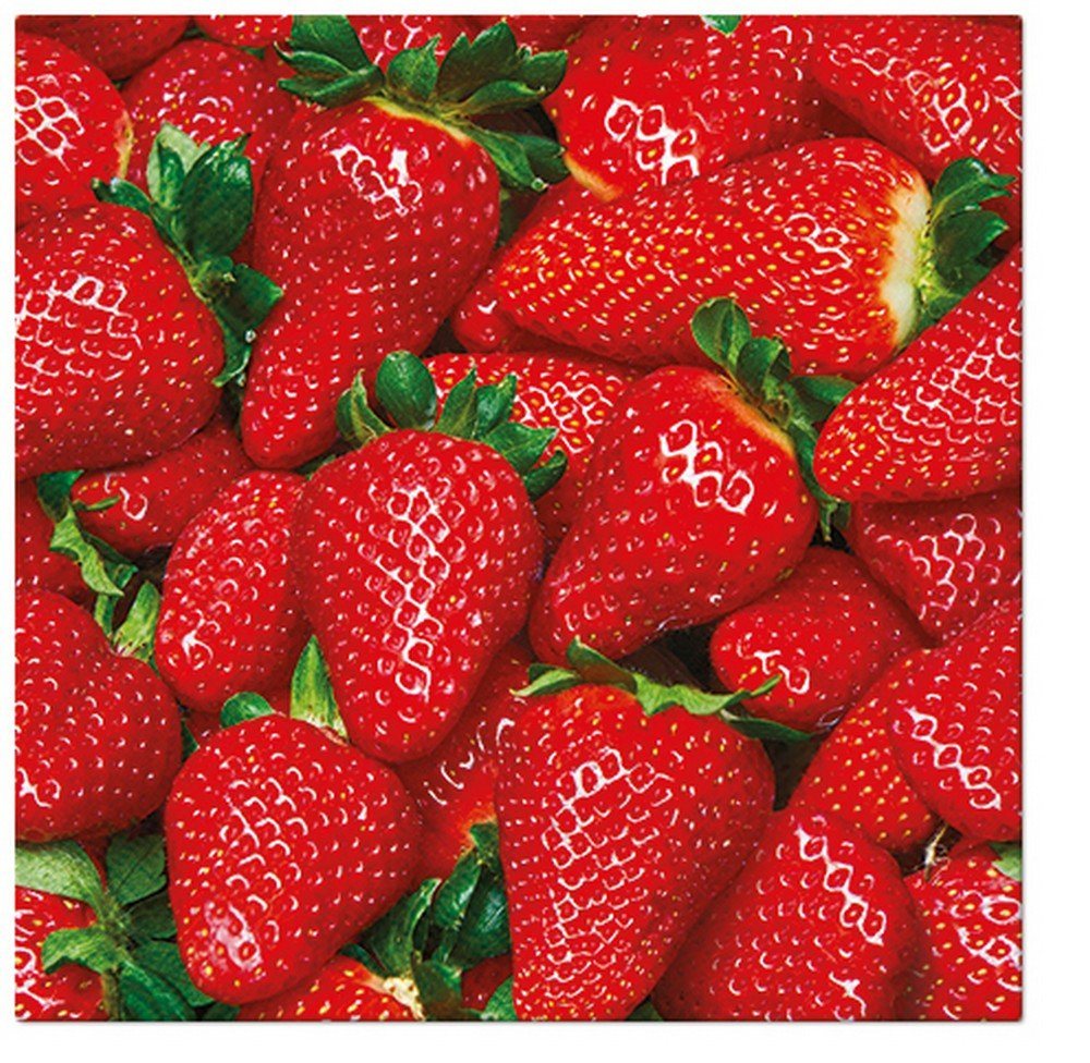 PAW Sp. z o.o. Papierserviette 20 Servietten Raw Strawberries 33x33cm, (20 St) von PAW Sp. z o.o.