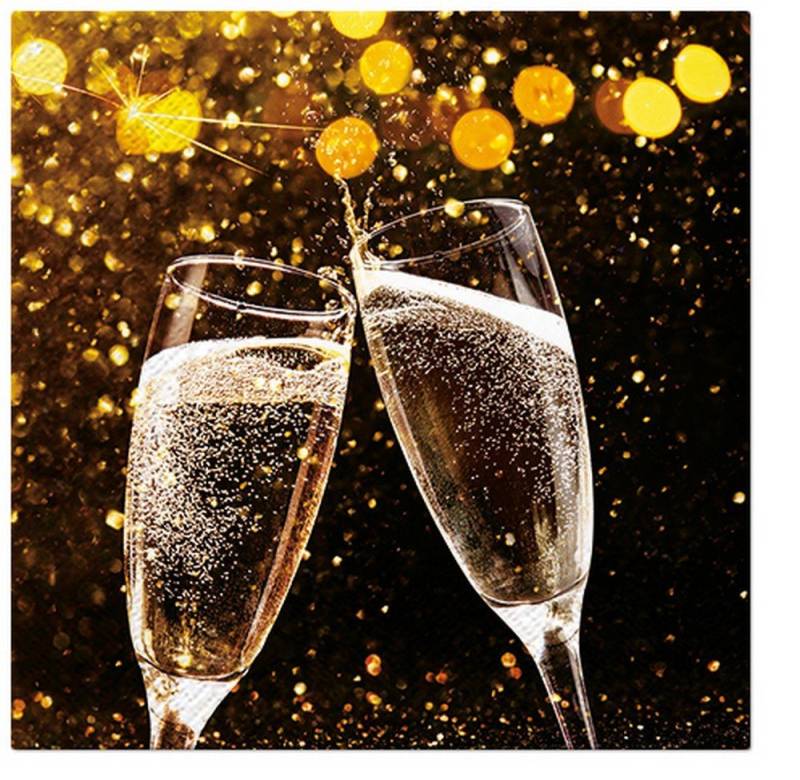 PAW Sp. z o.o. Papierserviette 20 Servietten Sparks of Celebration 33x33cm, (20 St) von PAW Sp. z o.o.