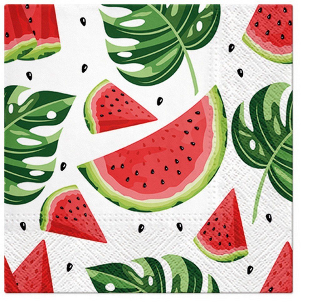 PAW Sp. z o.o. Papierserviette 20 Servietten Tasty Watermelons 33x33cm, (20 St) von PAW Sp. z o.o.