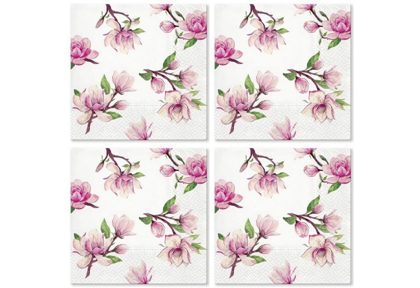 Tete a Tete Papierserviette 20 Servietten Magnolien /Blumen/Frühling/Ostern 33x33cm von Tete a Tete