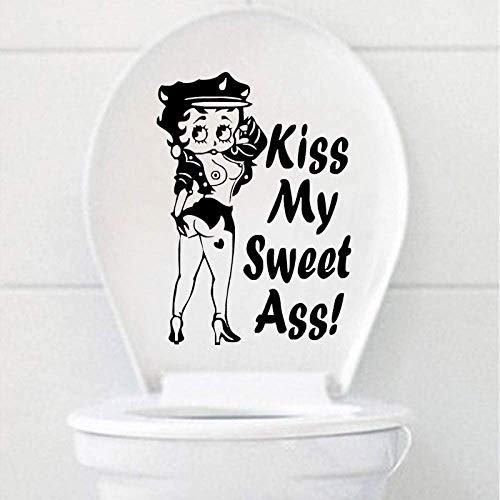 Betty Boop Kiss My Sweet Ass Lustige Wandaufkleber Bad Bad-Accessoires 20 * 14Cm von PAWANG