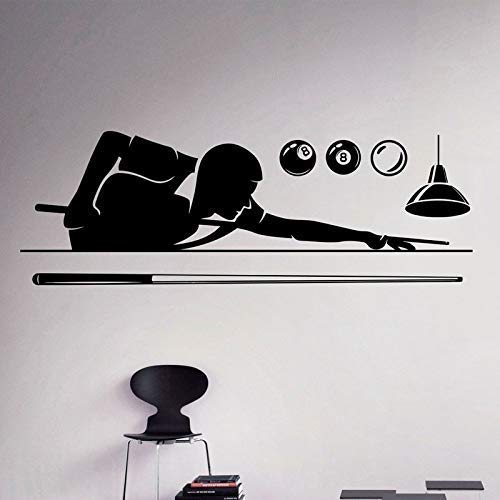 Billard Pool Wandtattoo Poolroom Hobby Vinyl Aufkleber Sport Art Decor Home Interior Abnehmbare Poster An Der Wand Wallpaper123 * 42Cm von PAWANG