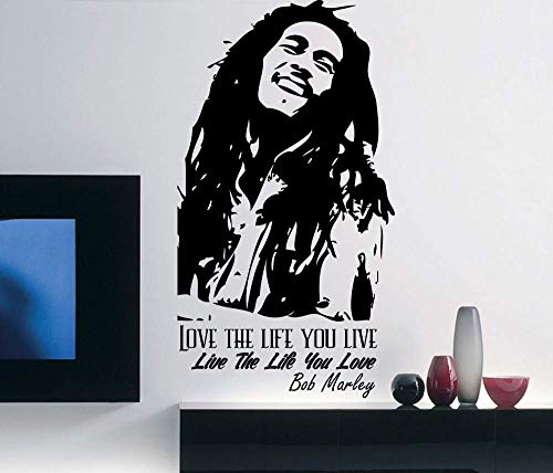 Bob Marley Wandtattoo Inspirational Zitat Liebe Das Leben Sie Leben Vinyl Schlafzimmer Wandaufkleber Removable Diy Wohnkultur Wandbild 40 * 74 Cm von PAWANG