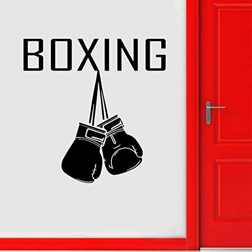 Boxhandschuhe Logo Wandtattoo Sport Aufkleber Home Gym Innendekorationen Kampfkunst Fight Club Decor Abnehmbare Aufkleber 42 * 43 Cm von PAWANG