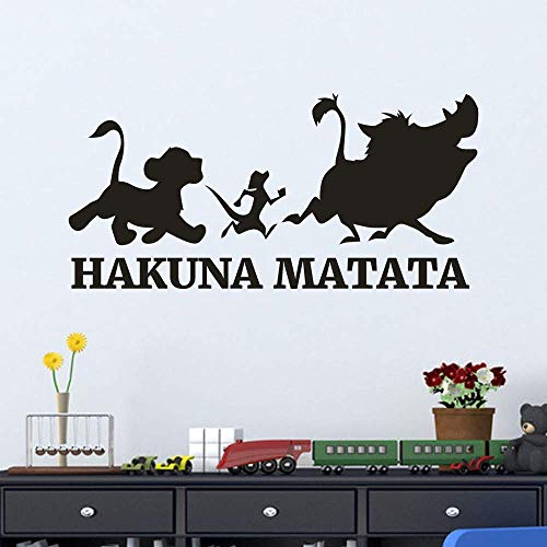 Der König Der Löwen Sagt: Hakuna Matata Sorglos Zitat Wand Dekorative Abziehbilder Hause Herausnehmbaren Declas Vinylwandkunst Aufkleber 60Cm X 30Cm von PAWANG