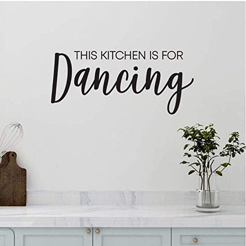 Diese Küche Ist Zum Tanzen Vinyl Aufkleber Home Wandkunst Dekor Aufkleber Lustig Spaß Esszimmer Zeichen Schriftzug Nordische Dekoration 42X89Cm von PAWANG