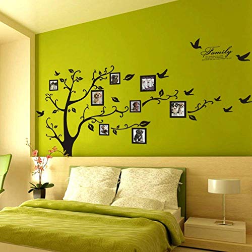 Große 200 * 250 Cm / 79 * 99In Schwarz 3D Diy Fotobaum Pvc Wandtattoos/Adhesive Familie Wandaufkleber Wandbild Kunst Wohnkultur 30 * 90 von PAWANG