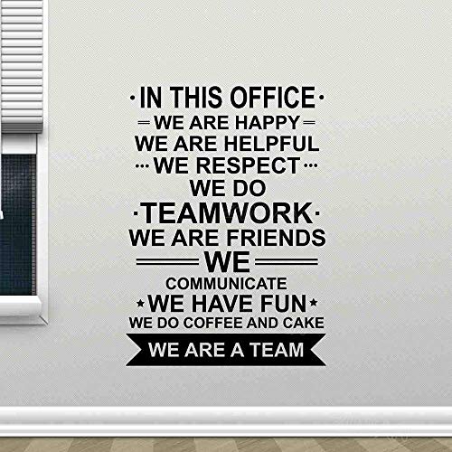 In Diesem Büro Wandtattoo Poster Wir Sind Team Zitat Arbeit Inspirational Teamwork Vinyl Aufkleber Motivational Office Decor 42X59 Cm von PAWANG