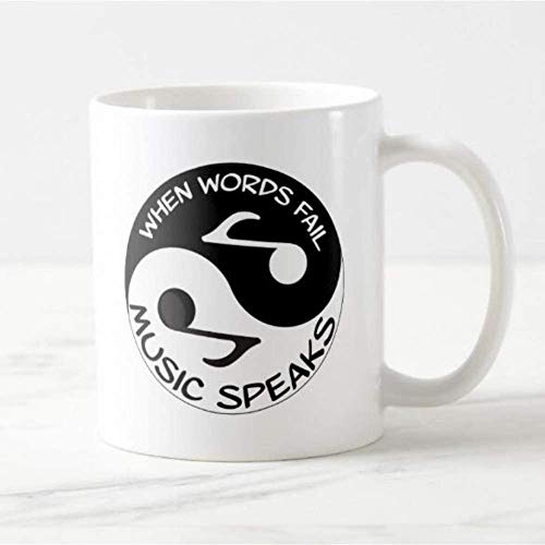 Jinru Cup Porzellan Cup Music Cup Wortfehler Musik Talk Kaffee Bier Tee Tasse Neuheit Yin Yang Musik Moderne Mode von PAWANG