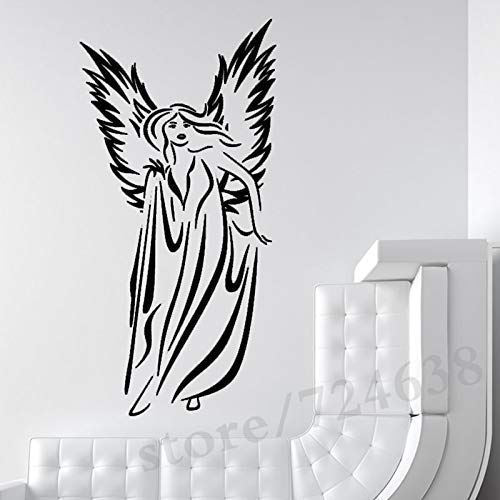 Moderne Wohnkultur Sofa Hintergrund Dekorative Weibliche Engel Wandtattoo Vinyl Abnehmbare Aufkleber Auf 31 * 59Cm von PAWANG