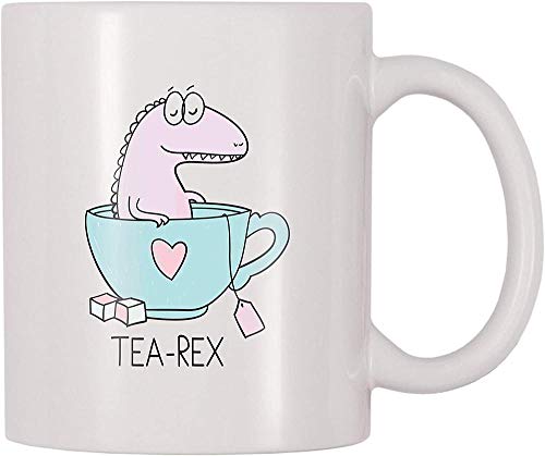 PAWANG Keramik Tasse Tee Rex Freunde Geburtstag Neuheit Einzigartiges Büro Geschenk 330Ml Porzellan Tasse Haltbare Kaffeetasse Keramik von PAWANG