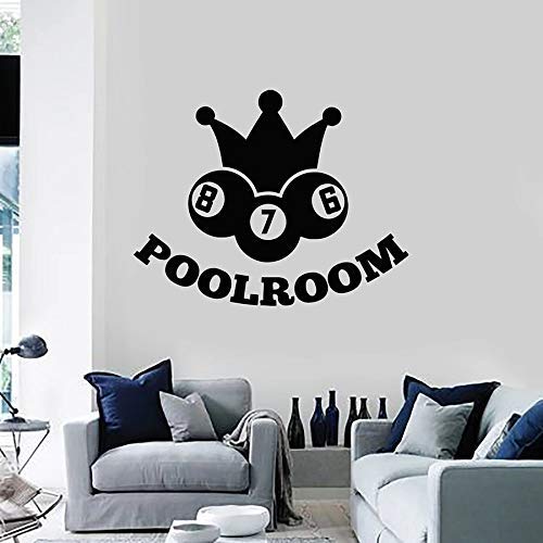 Pool Wandtattoos Queue Billard Hobby Vinyl Aufkleber Schlafzimmer Wohnzimmer Wohnkultur Wandbild 42X60Cm von PAWANG