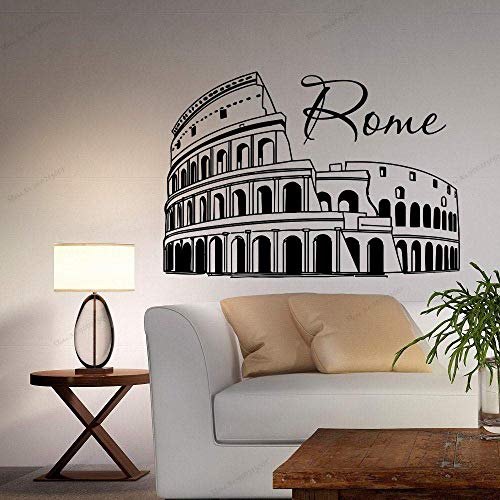 Rom Stadt Wandtattoo Vinyl Aufkleber Italien Skyline Silhouette Wandtattoos Wandbilder Büro Wohnzimmer Dekoration Wandbild 57X40Cm von PAWANG