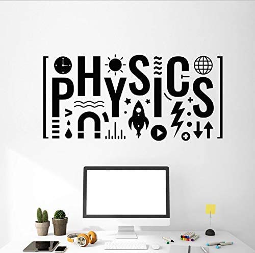 Schriftzug Physik Wandaufkleber Für Teen Zimmer Schule Wissenschaftsklasse Bildung Vinyl Wandtattoo Schlafzimmer Dekor Zubehör 42X87Cm von PAWANG