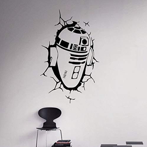 Star Wars Wandtattoo R2 D2 Wand Vinyl Aufkleber Roboter Droide Home Interior Abnehmbares Dekor Benutzerdefinierte Abziehbilder 58 * 95Cm von PAWANG