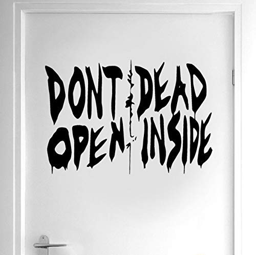 The Walking Dead Art Wandtattoo Aufkleber Vinyl Home Decor Tür Öffnen Sie Nicht Dead Inside Zitat Abnehmbare Innentapete 42X29Cm von PAWANG