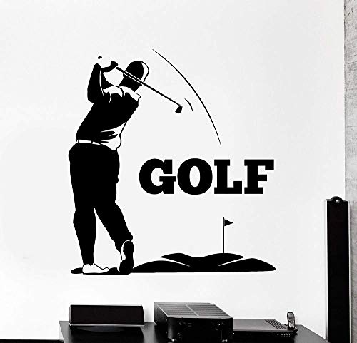 Vinyl Wandtattoo Golfer Golf Club Player Aufkleber Wandbild Sport Aufkleber Wohnkultur Schlafzimmer Wohnzimmer Abnehmbare Tapete 56X61 Cm Vinyl Wandtattoo Golfer Golf Club Player Aufkleber Wandbild Sport Aufkleber Wohnkultur Schlafzimmer Wohnzimmer Abnehmbare Tapete 56X61 Cm von PAWANG