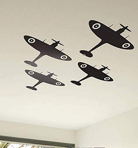 Wandaufkleber 32X26Cm Spitfire Flugzeug Decke Wandaufkleber Baby Kinderzimmer Kinderzimmer Cartoon Wandtattoo Schlafzimmer Vinyl Dekor von PAWANG