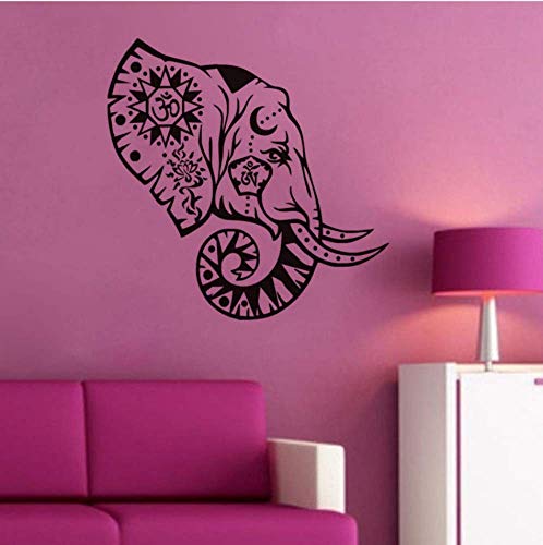 Wandaufkleber Indisches Muster Abnehmbare Kunst Zimmer Wanddekoration Hochwertige Tapete Wasserdichtes Wandbild 80X80Cm von PAWANG