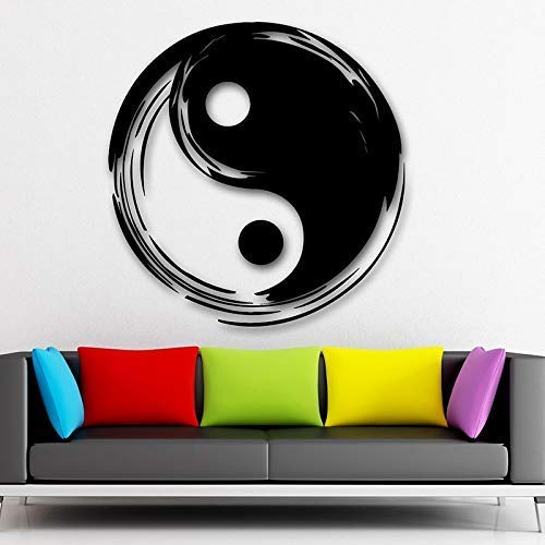 Yin Yang Taijitu Wandtattoos Chinesische Philosophie Amulett Wandaufkleber Für Schlafzimmer Removable Wall Decor Wallpaper 42X43 Cm von PAWANG