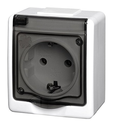 PAWBOL 1-Fach Aufputzsteckdose IP44 16A/250V Schuko Aufputz Feuchtraum Steckdose WE/DY PAWBOL 1-Fach Aufputzsteckdose IP44 16A/250V Schuko Aufputz Feuchtraum Steckdose WE/DY von PAWBOL