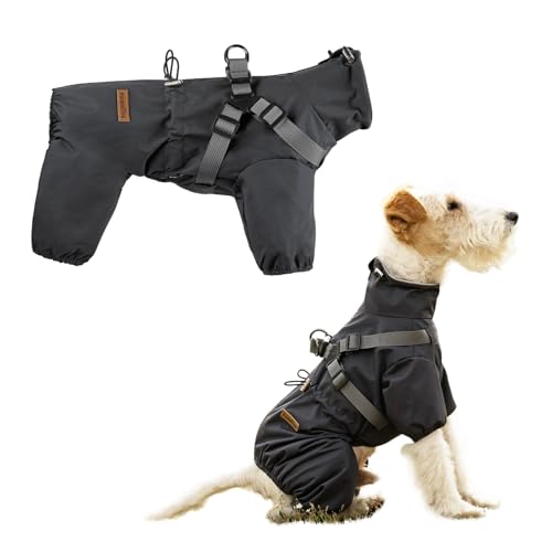 PAWBOSE Hunderegenmantel mit Geschirr für kleine und mittlere Hunde, verstellbare wasserdichte Hunderegenjacke, reflektierender regenfester Hunde 4 Beine Regenmantel-Grau, L PAWBOSE Hunderegenmantel mit Geschirr für kleine und mittlere Hunde, verstellbare wasserdichte Hunderegenjacke, reflektierender regenfester Hunde 4 Beine Regenmantel-Grau, L von PAWBOSE