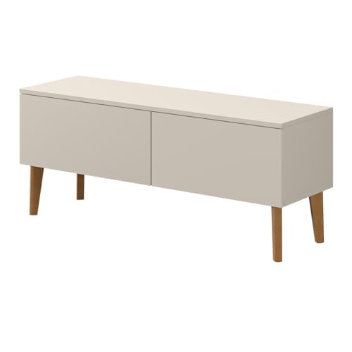 PAWS MEBLE Bergen RTV 120 2D Beige – Skandinavisches TV-Lowboard 120 cm – Push-to-Open – Holzfüße – 2 Fronten nach unten öffnend PAWS MEBLE Bergen RTV 120 2D Beige – Skandinavisches TV-Lowboard 120 cm – Push-to-Open – Holzfüße – 2 Fronten nach unten öffnend von PAWS MEBLE