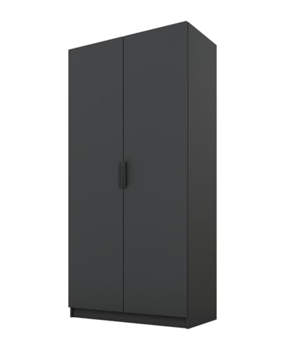 PAWS MEBLE Cynthia 100 – Moderner Kleiderschrank 2türig 100 cm – Holzoptik – Kleiderstange + Regale PAWS MEBLE Cynthia 100 – Moderner Kleiderschrank 2türig 100 cm – Holzoptik – Kleiderstange + Regale von PAWS MEBLE