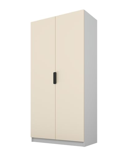 PAWS MEBLE Cynthia 100 – Moderner Kleiderschrank 2türig 100 cm – Holzoptik – Kleiderstange + Regale PAWS MEBLE Cynthia 100 – Moderner Kleiderschrank 2türig 100 cm – Holzoptik – Kleiderstange + Regale von PAWS MEBLE