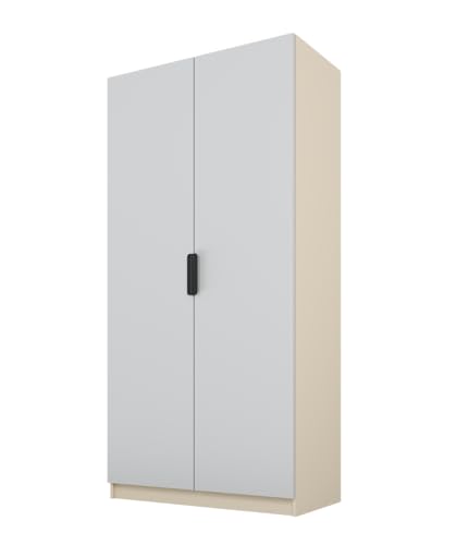 PAWS MEBLE Cynthia 100 – Moderner Kleiderschrank 2türig 100 cm – Holzoptik – Kleiderstange + Regale PAWS MEBLE Cynthia 100 – Moderner Kleiderschrank 2türig 100 cm – Holzoptik – Kleiderstange + Regale von PAWS MEBLE