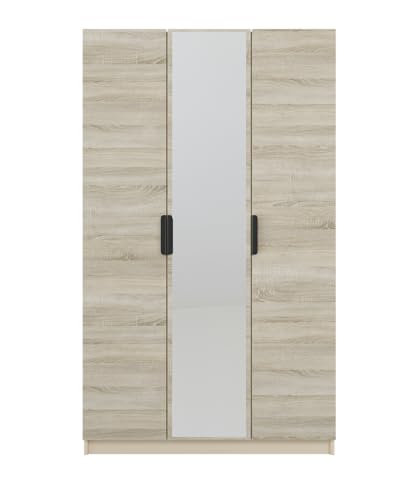 PAWS MEBLE Cynthia Kleiderschrank 150 cm – Moderner 2-Türiger Schrank in Holzoptik mit Kleiderstange & Regalfächern – 1 Spiegel PAWS MEBLE Cynthia Kleiderschrank 150 cm – Moderner 2-Türiger Schrank in Holzoptik mit Kleiderstange & Regalfächern – 1 Spiegel von PAWS MEBLE