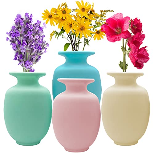 4 Stück Wandmontage Blumenvase mit Selbstklebendem Haken, Abnehmbare Vase Zur Wandmontage für Die Home-Office-Dekoration Der Hochzeitsfestparty von Doyomtoy