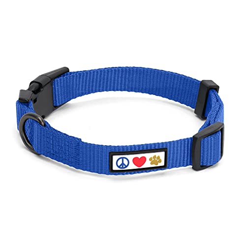 PAWTITAS stabiles Welpen-Halsband Haustier-Halsband einfaches Hunde-Halsband Klein Hunde-Halsband Blau Hunde-Halsband von PAWTITAS