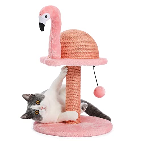 PAWZ Road Flamingo Kratzbaum, kreativer Kratzbaum, stylischer Katzenbaum, H: 48 cm, rosa… von PAWZ Road